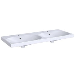 Geberit Acanto - Double lavabo, 1200x482 mm, 2 trous, avec trop-plein, blanc 500.627.01.2