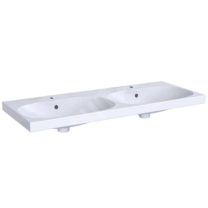 Geberit Acanto - Double lavabo, 1200x482 mm, 2 trous, avec trop-plein, blanc 500.627.01.2 Geberit Acanto - Double lavabo, 1200x482 mm, 2 trous, avec trop-plein, blanc 500.627.01.2