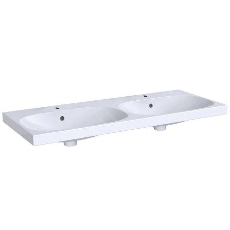 Geberit Acanto - Double lavabo, 1200x482 mm, 2 trous, avec trop-plein, blanc 500.627.01.2