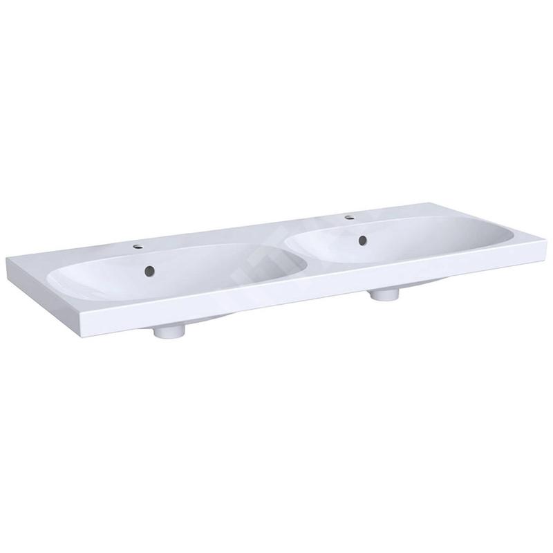 Geberit Acanto - Double lavabo, 1200x482 mm, 2 trous, avec trop-plein, avec KeraTect, blanc 500.627.01.8 Geberit Acanto - Double lavabo, 1200x482 mm, 2 trous, avec trop-plein, avec KeraTect, blanc 500.627.01.8