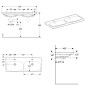 Geberit Acanto - Double lavabo, 1200x482 mm, 2 trous, avec trop-plein, avec KeraTect, blanc 500.627.01.8 Geberit Acanto - Double lavabo, 1200x482 mm, 2 trous, avec trop-plein, avec KeraTect, blanc 500.627.01.8