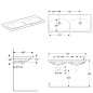 Geberit Acanto - Double lavabo, 1200x482 mm, sans trou, avec trop-plein, avec KeraTect, blanc 500.628.01.8 Geberit Acanto - Double lavabo, 1200x482 mm, sans trou, avec trop-plein, avec KeraTect, blanc 500.628.01.8
