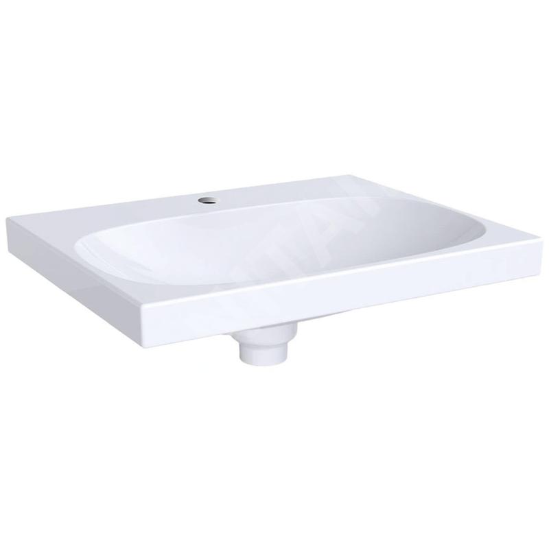 Geberit Acanto - Lavabo 600x482 mm, avec 1 trou, avec trop-plein dissimulé, avec KeraTect, blanc 500.629.01.8 Geberit Acanto - Lavabo 600x482 mm, avec 1 trou, avec trop-plein dissimulé, avec KeraTect, blanc 500.629.01.8
