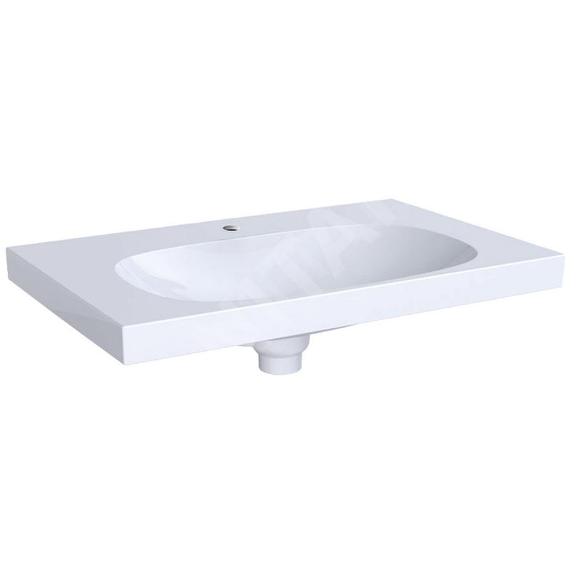 Geberit Acanto - Lavabo 750x482 mm, avec 1 trou, avec trop-plein dissimulé, blanc 500.630.01.2 Geberit Acanto - Lavabo 750x482 mm, avec 1 trou, avec trop-plein dissimulé, blanc 500.630.01.2