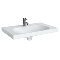 Geberit Acanto - Lavabo 750x482 mm, avec 1 trou, avec trop-plein dissimulé, blanc 500.630.01.2