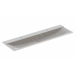 Geberit Xeno 2 - Double lavabo, 1600x480 mm, sans trou, sans trop-plein, blanc alpin 500.279.00.1