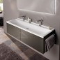 Geberit Xeno 2 - Double lavabo, 1600x480 mm, sans trou, sans trop-plein, blanc alpin 500.279.00.1 Geberit Xeno 2 - Double lavabo, 1600x480 mm, sans trou, sans trop-plein, blanc alpin 500.279.00.1
