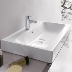 Geberit iCon - Lavabo 600x485 mm, avec 1 trou, avec trop-plein, avec KeraTect, blanc 124560600