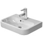 Duravit Happy D.2 - Lave-mains 500x360 mm, avec un trou pour robinetterie, avec WonderGliss, blanc alpin 07105000001