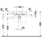 Duravit Happy D.2 - Lave-mains 500x360 mm, avec un trou pour robinetterie, avec WonderGliss, blanc alpin 07105000001