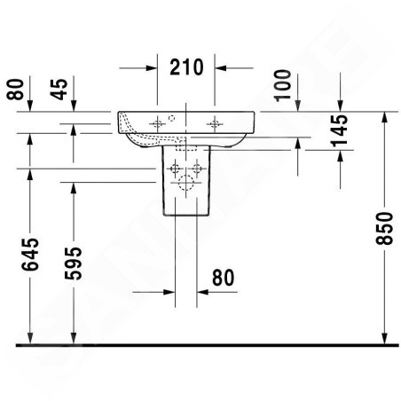 Duravit Happy D.2 - Cache-siphon, blanc - cache-siphon, avec WonderGliss 08583200001