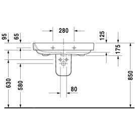 Duravit Happy D.2 - Cache-siphon, blanc - cache-siphon, avec WonderGliss 08582800001