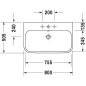 Duravit Happy D.2 - Meuble-lavabo 800x505 mm, avec un trou pour robinetterie, avec WonderGliss, blanc alpin 23188000271 Duravit Happy D.2 - Meuble-lavabo 800x505 mm, avec un trou pour robinetterie, avec WonderGliss, blanc alpin 23188000271