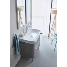 Duravit Happy D.2 - Meuble-lavabo 800x505 mm, avec un trou pour robinetterie, avec WonderGliss, blanc alpin 23188000271