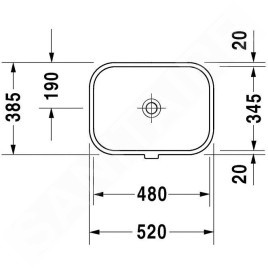 Duravit Happy D.2 - Vasque à encastrer, 480x345 mm, sans trou pour robinetterie, blanc alpin 0457480000