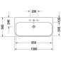 Duravit Happy D.2 - Meuble-lavabo 1000x505 mm, avec un trou pour robinetterie, blanc alpin 2318100000