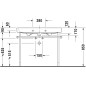 Duravit Happy D.2 - Meuble-lavabo 1000x505 mm, avec un trou pour robinetterie, blanc alpin 2318100000