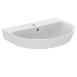 Ideal Standard Connect Air - Lavabo 600x460 mm, avec déversoir, ouverture pour mitigeur, avec Ideal Plus, blanc E0694MA