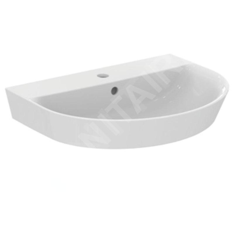 Ideal Standard Connect Air - Lavabo 600x460 mm, avec déversoir, ouverture pour mitigeur, avec Ideal Plus, blanc E0694MA Ideal Standard Connect Air - Lavabo 600x460 mm, avec déversoir, ouverture pour mitigeur, avec Ideal Plus, blanc E0694MA
