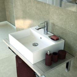 Ideal Standard Strada - Lavabo 500x420x145 mm avec déversoir, ouverture pour mitigeur, Ideal Plus compris, blanc K0777MA