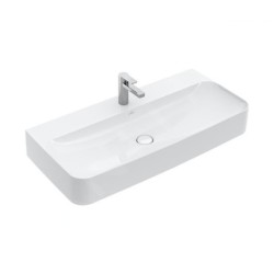 Villeroy & Boch Finion - Lavabo sans trop-plein, 1000x470 mm, avec CeramicPlus, blanc alpin 4168A2R1