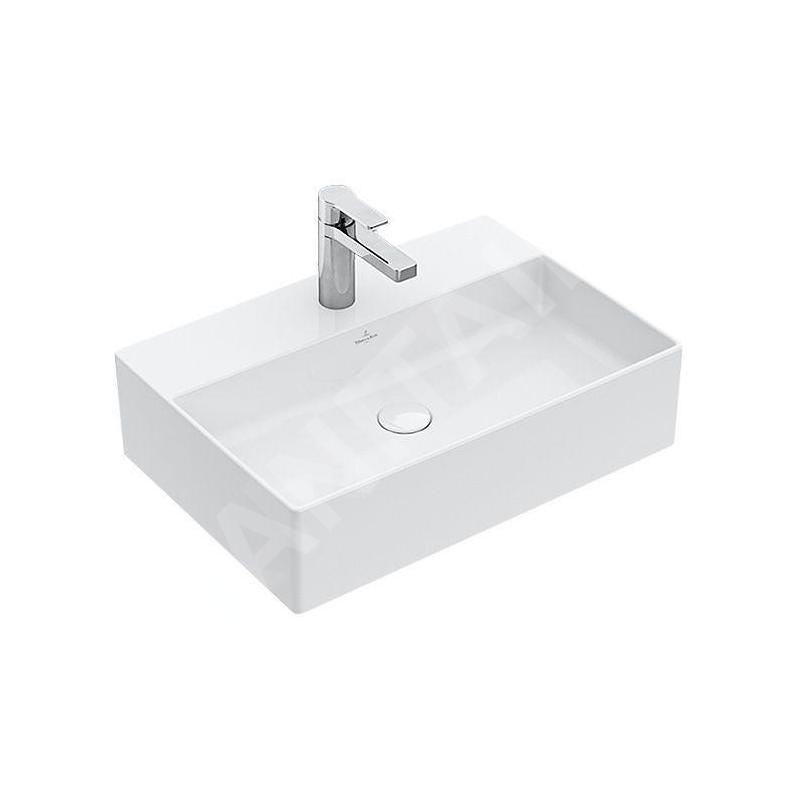 Villeroy & Boch Memento 2.0 - Vasque, 500x420 mm, sans trop-plein, un trou pour robinetterie, CeramicPlus, blanc alpin 4A0751R1