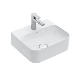 Villeroy & Boch Finion - Lave-mains sans trop-plein, 430x390 mm, avec CeramicPlus, blanc alpin 43644LR1