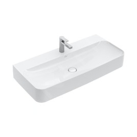 Villeroy & Boch Finion - Vasque avec trop-plein dissimulé, 1000x470 mm, avec CeramicPlus, blanc alpin 41681BR1