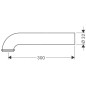 Hansgrohe Siphons - Tube courbé de 300 mm, chrome 53555000 Hansgrohe Siphons - Tube courbé de 300 mm, chrome 53555000