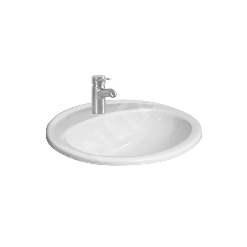 Jika Ibon - Lavabo encastré 520x410 mm, avec trop-plein, trou pour robinetterie, blanc H8130100001041