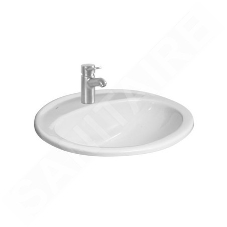 Jika Ibon - Lavabo encastré 520x410 mm, avec trop-plein, trou pour robinetterie, blanc H8130100001041