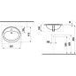 Jika Ibon - Lavabo encastré 520x410 mm, avec trop-plein, trou pour robinetterie, blanc H8130100001041