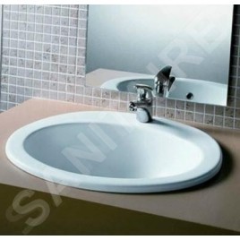 Jika Ibon - Lavabo encastré 520x410 mm, avec trop-plein, trou pour robinetterie, blanc H8130100001041