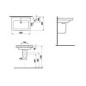 Jika Cubito - Lavabo, 650x485mm mm, sans trou pour robinetterie, blanc H8104240001091 Jika Cubito - Lavabo, 650x485mm mm, sans trou pour robinetterie, blanc H8104240001091