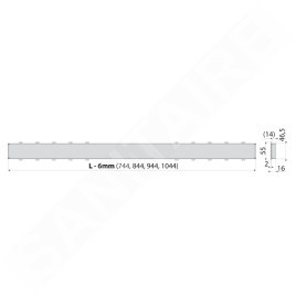 Alcadrain Grilles - Grille pour l'insertion de carreaux 550 mm TILE-550