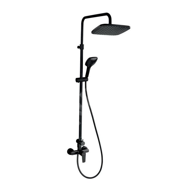 Novaservis Metalia 58 - Set de douche 230x230 mm, 3 jets, noir mat SET071/58,5