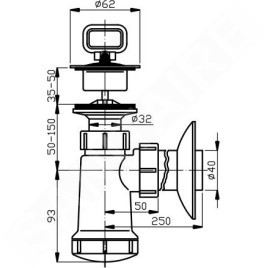 Novaservis Siphons - Cuvette de siphon, plastique 420,P