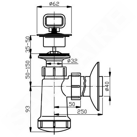 Novaservis Siphons - Cuvette de siphon, plastique 420,P