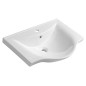 Aqualine Zara - Meuble lavabo 645x460 mm, avec trop-plein, trou pour robinet, blanc 10065 Aqualine Zara - Meuble lavabo 645x460 mm, avec trop-plein, trou pour robinet, blanc 10065