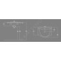 Aqualine Zara - Meuble lavabo 645x460 mm, avec trop-plein, trou pour robinet, blanc 10065 Aqualine Zara - Meuble lavabo 645x460 mm, avec trop-plein, trou pour robinet, blanc 10065