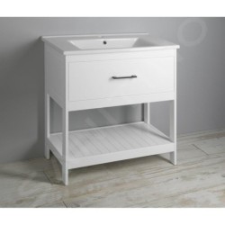 Aqualine Zuno - Meuble lavabo 850x450 mm, blanc 9085