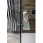 Sapho X-SQUARE - Étagère avec porte-serviettes, longueur 800 mm, verre au lait/chrome XR458