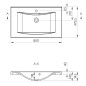 Sapho Lucia - Lavabo 800x480 mm, marbre coulé, blanc 50081 Sapho Lucia - Lavabo 800x480 mm, marbre coulé, blanc 50081