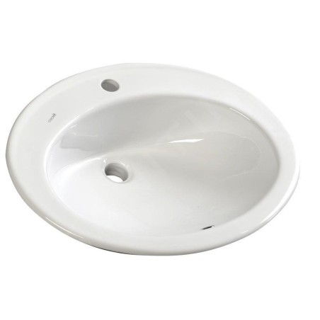 Sapho Tropico - Lavabo à encastrer 580x460 mm, avec trop-plein, trou pour robinetterie, blanc TP230