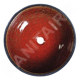 Sapho Attila - Vasque, diamètre 430 mm, rouge tomate/essence DK007