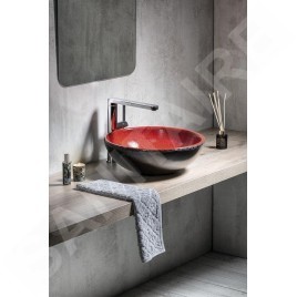 Sapho Attila - Vasque, diamètre 430 mm, rouge tomate/essence DK007