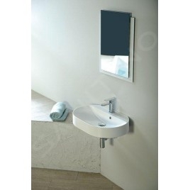 Sapho Helen - Lavabo 632x434 cm, avec trop-plein, trou pour robinetterie, blanc HE063