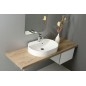 Sapho Helen - Lavabo 632x434 cm, avec trop-plein, trou pour robinetterie, blanc HE063 Sapho Helen - Lavabo 632x434 cm, avec trop-plein, trou pour robinetterie, blanc HE063