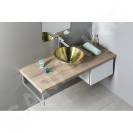 Sapho Murano - Vasque à poser 400x140 mm, marron clair AL5318-67