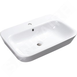 Sapho Savana - Lavabo encastré, 650x170x450 mm, blanc 3065